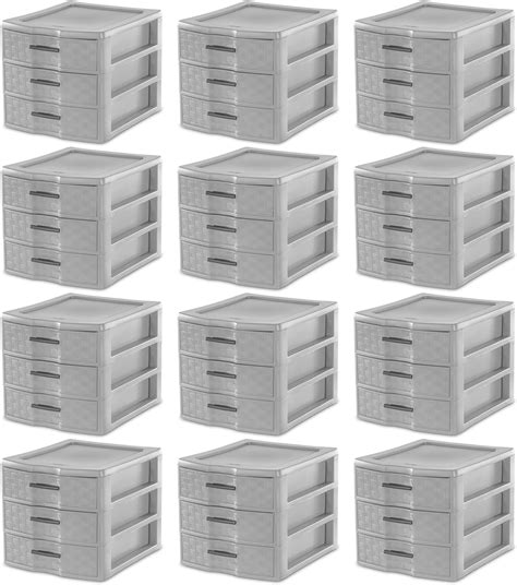 Amazon Sterilite Medium Weave 3 Drawer Storage Unit Versatile