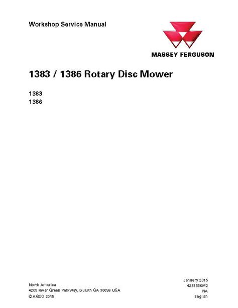 Massey Ferguson 1383 1386 Segadora De Discos Rotativos Pdf Manual De