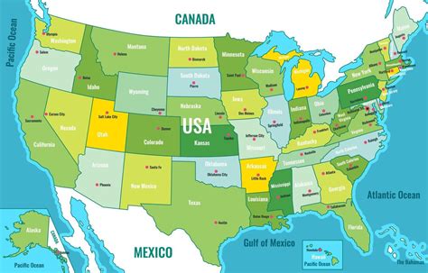 Informações Do Estados Unidos - mapa do país dos estados unidos da américa 20581537 Vetor no Vecteezy
