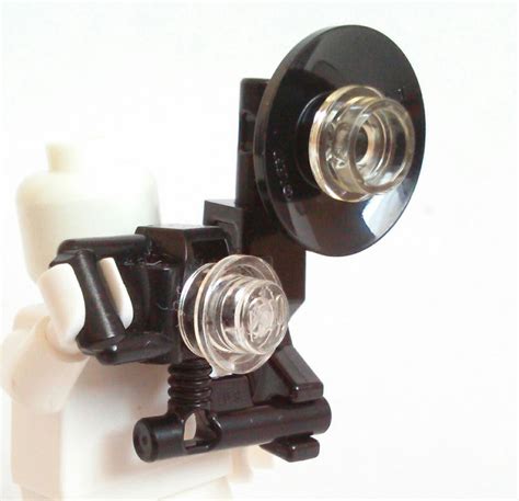 Black Camera Large Flash Attachment Lego Accessories