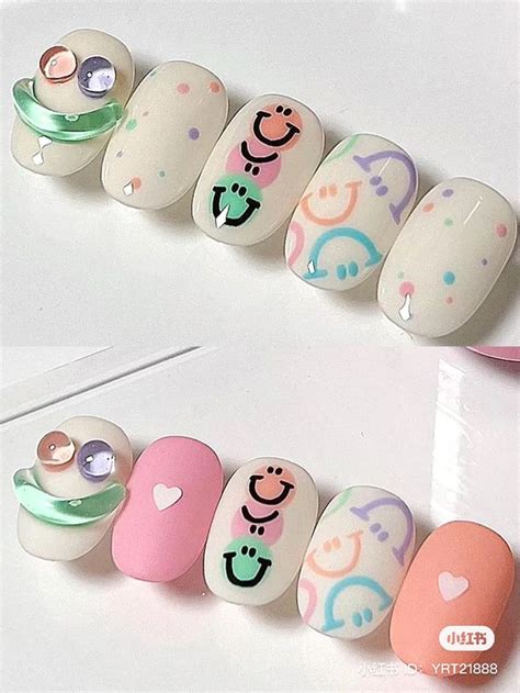 Pin de Ánh Trần en Nail style Hàn Uñas hippie Diseños de uñas falsas