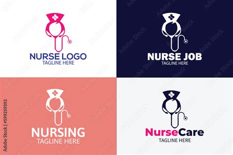 Nursing Modern Minimalist Logo Medical Clinic Logo Design Template