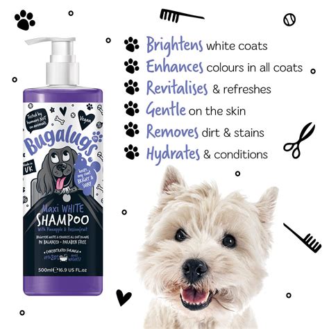 Bugalugs Maxi White Dog Grooming Shampoo 250ml Pet Station Birmingham