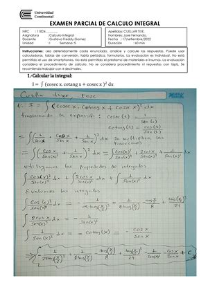 Evaluación Parcial Solucionario EVALUACIN PARCIAL ASIGNATURA