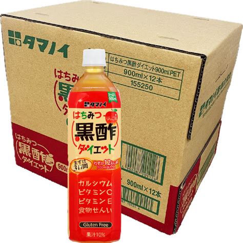 タマノイ酢 はちみつ黒酢ダイエット 1ケース 900ml X 12本 Green Beans グリーンビーンズ By Aeon