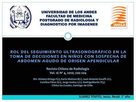 PPT UNIVERSIDAD DE LOS ANDES FACULTAD DE MEDICINA POSTGRADO DE