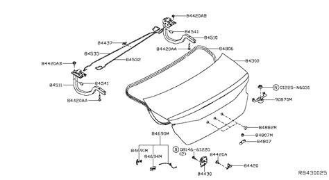 H4400 6CAMA Hinge Trunk Lid Nissan YoshiParts