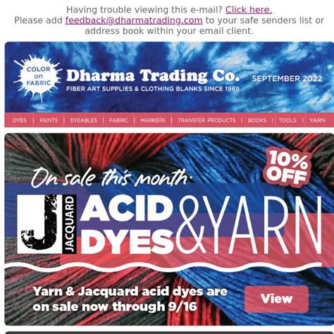 Jacquard Acid Dye Yarn Sale Dharma Trading Company