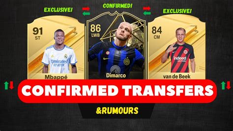 Fifa New Confirmed Transfers Rumours Ft Van De Beek Dimarco