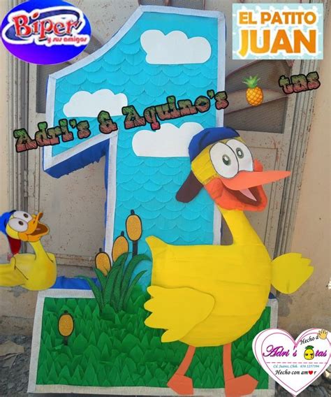 Piñata número 1 Patito Juan Biper y sus amigos Tarjetas para novios