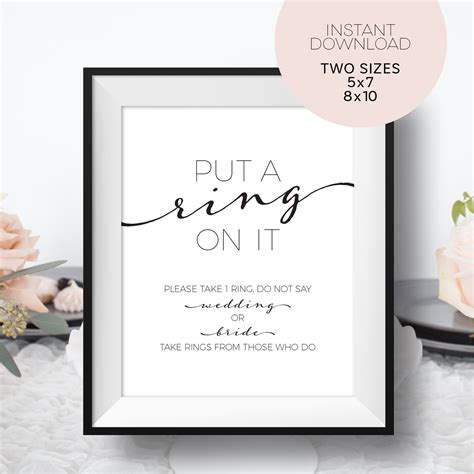 Put A Ring On It Game Printable File Bridal Shower Games Etsy