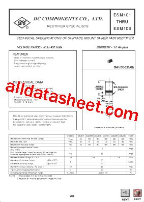 ESM101 Datasheet PDF Dc Components