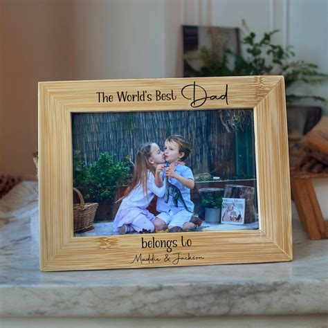 Custom Text Wooden Photo Frame Chain Valley Gifts