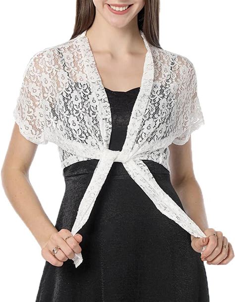 Municipal Womens Open Front Cardigans Bolero Shrugs For Dresses Lace