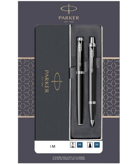 Set 2 Stilou Pix IM Royal Black Lacquer CT Parker