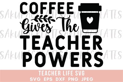 Teacher Funny Quote School Coffee Cute Graphic by SakuraCreateStudio · Creative Fabrica