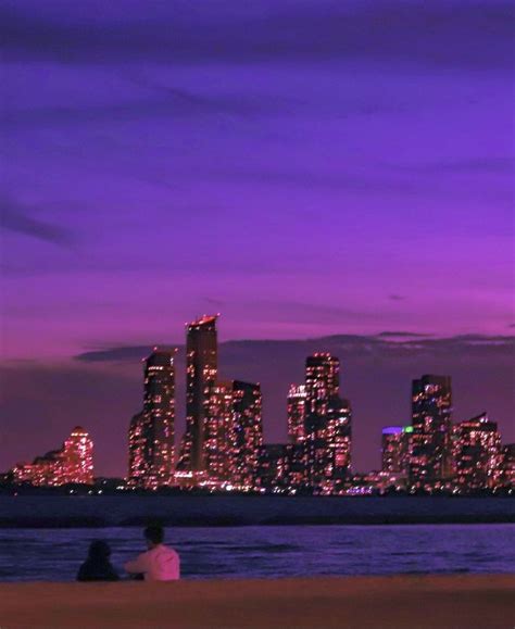 Purple Sunset Skyline