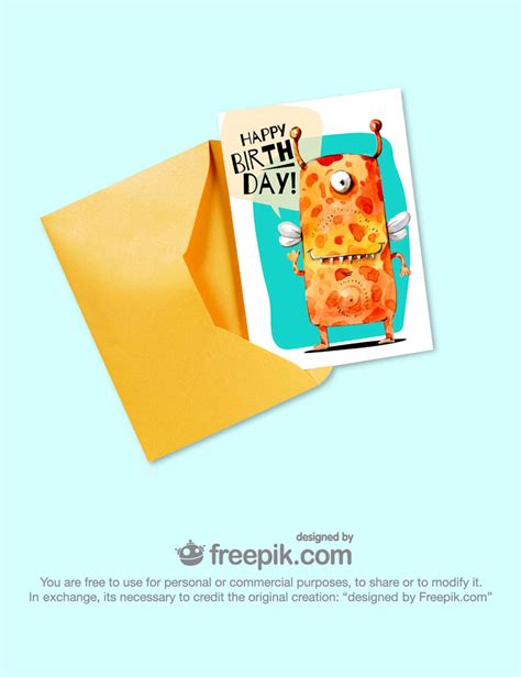 Free Download: Funny Monsters Birthday Cards - Graphic Design Bundle ...