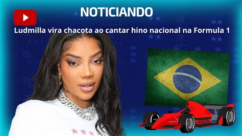 Ludmilla vira chacota ao cantar hino nacional na Formula 1 ÚLTIMAS