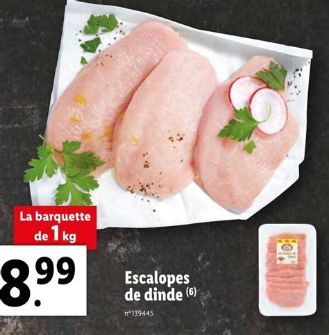 Promo Escalopes De Dinde Chez Lidl