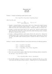 Che446 10 Hw8 Homework 8 ChE 446 Fall 2010 Problem 1 Consider The