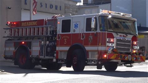 Reading Fire Department Brand New Engine 3 Responding 103123 Youtube