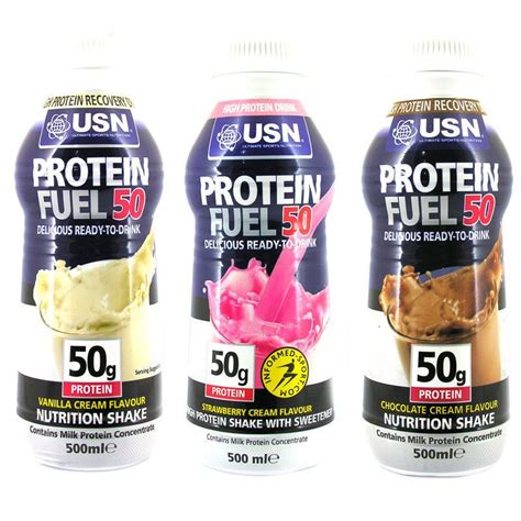 Usn Protein Fuel Rtd 50g 500ml X 6 Ready To Drink Nutrition Shakes