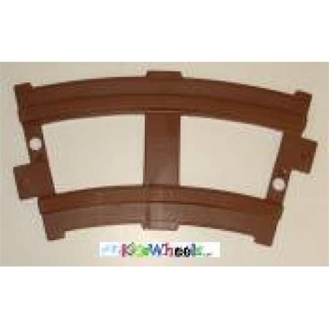 8O. Peg Perego - Brown Curved Train Track Set of 6 - SPST0404M - KidsWheels