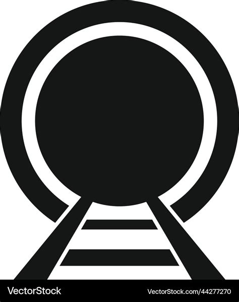 Railway Tunnel Icon Simple Metro Train Royalty Free Vector