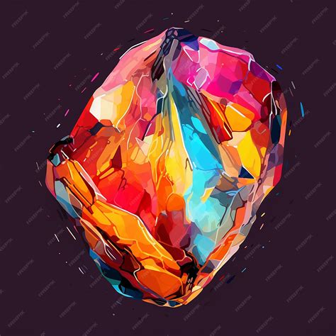 Premium Photo | Gemstone Palette Abstract Gem Colored Drawing