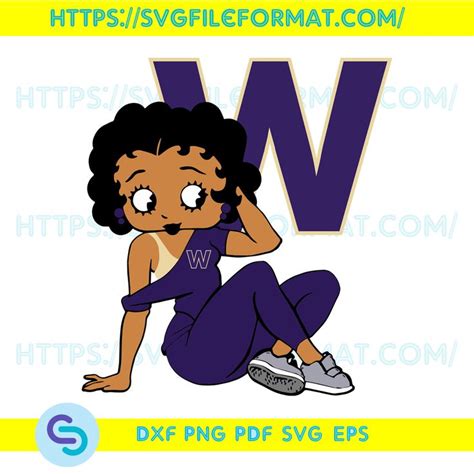 W Purple Purple Betty Boop Sport Svg Basketball Svg Sports Svg