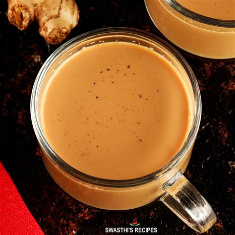 Ginger Milk Tea Adrak Chai Swasthis Recipes