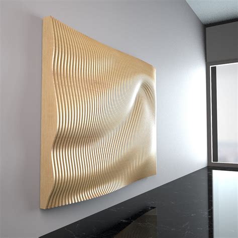 Parametric Wall Art The Waves Cnc Cutting File Etsy