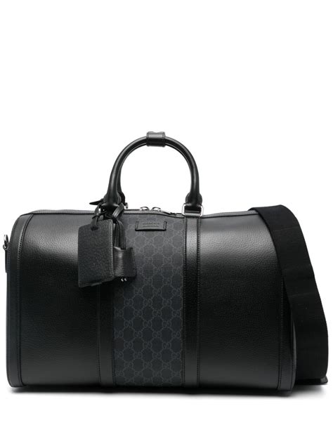 Gucci Mittelgro E Gg Reisetasche Schwarz Farfetch De