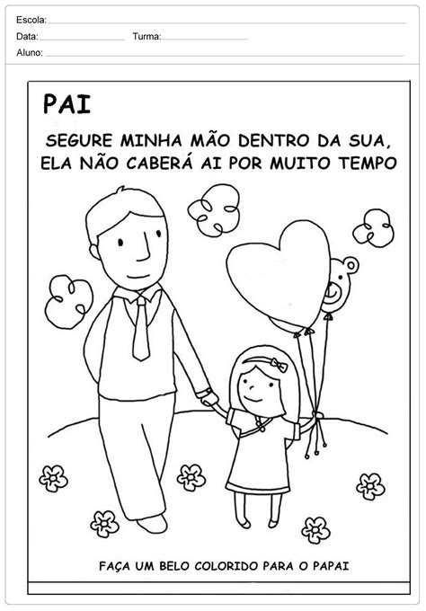 Desenhos para colorir e imprimir para Dia dos Pais - SÓ ESCOLA