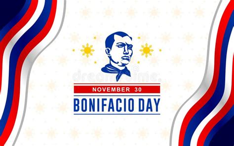 November 30 Happy Bonifacio Day Vector Illustration Stock Vector