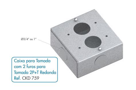 Caixa De Tomada Furos Para Tomada P T Redonda Calhas Kennedy