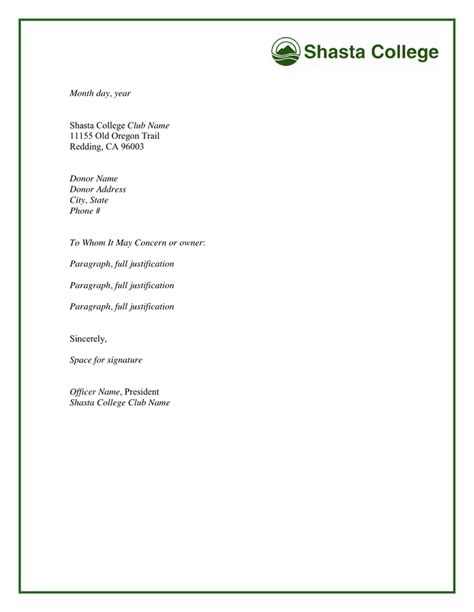 Donation Letter Template In Word And Pdf Formats