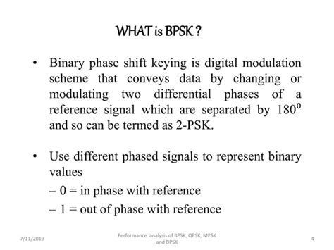 Performance Analysis Ber Vs Eb N Of Bpsk Qpsk Dpsk And M Psk Ppt