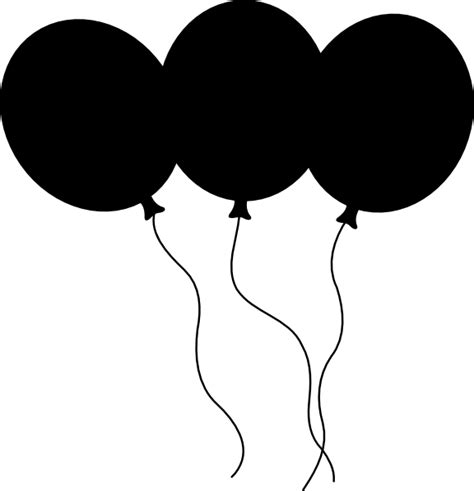 Black And White Balloon Clipart