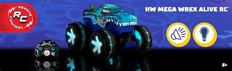 Amazon Hot Wheels Toy Truck Monster Trucks RC Oversized Remote Control Mega Wrex Alive In