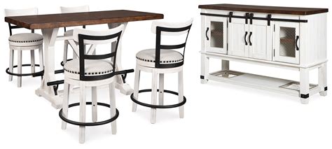 Valebeck Counter Height Dining Table Barstools And Server D D At