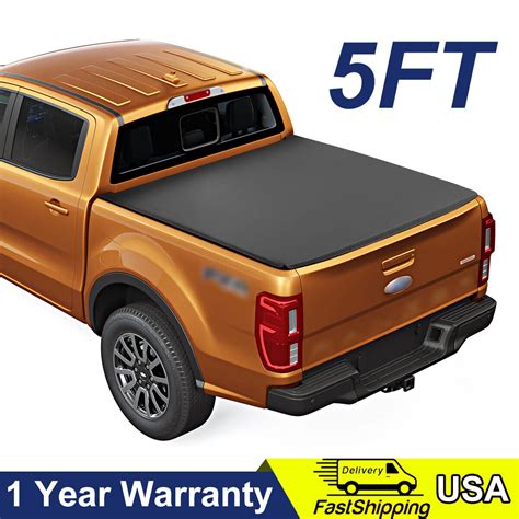 5ft Roll Up Truck Bed Tonneau Cover For Ford Ranger 2019 2020 2021 2022 2023 Ebay