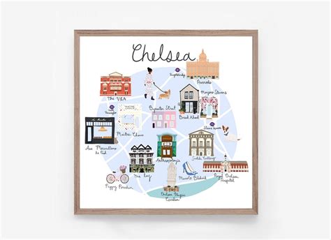 Chelsea London Map Illustrated Art Print - Etsy