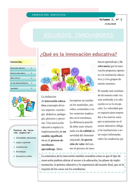 Calaméo Recursos Educativos Innovadores