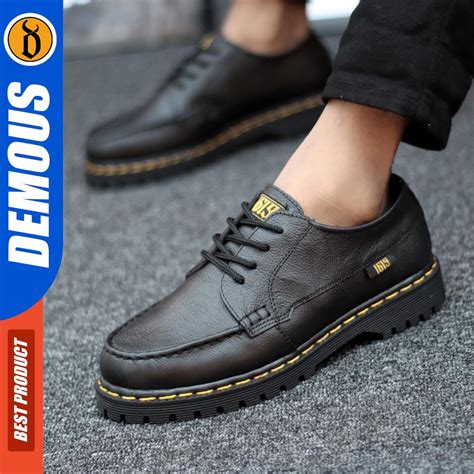 Jual Demous Gon Sepatu Formal Pantofel Kulit Asli Docmart Low Boots