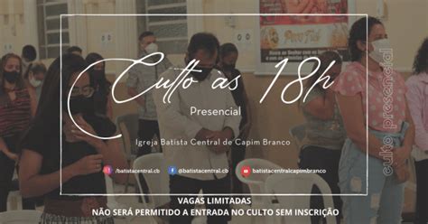 Batista Central Culto Domingo H C Pia Em Capim