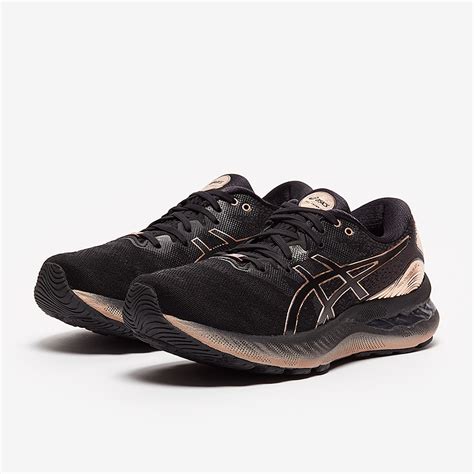 ASICS Womens Gel-Nimbus 23 Platinum - Black/Rose Gold - Womens Shoes