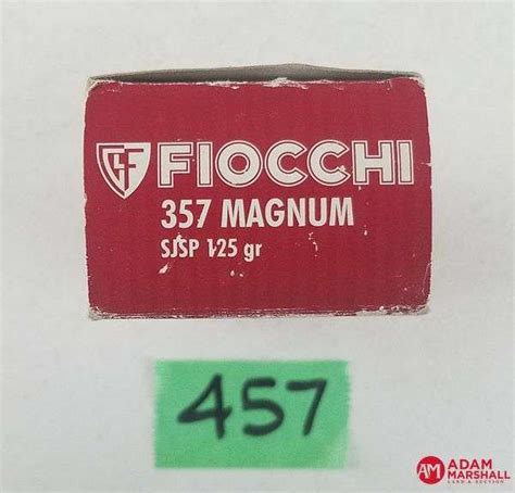 Fiocchi 357 Mag 125 Gr SJSP 1 X 50 Adam Marshall Land Auction LLC