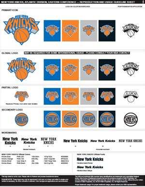 New York Knicks Colors | Sports Teams Colors | U.S. Team Colors